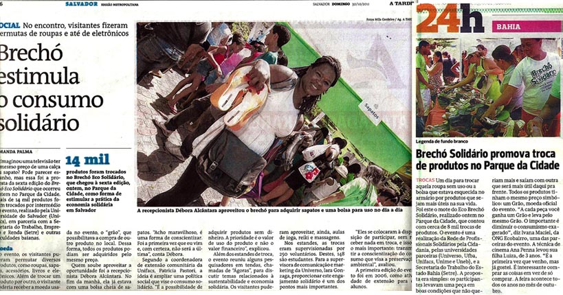 Brechó ES 2011 nos jornais de Salvador